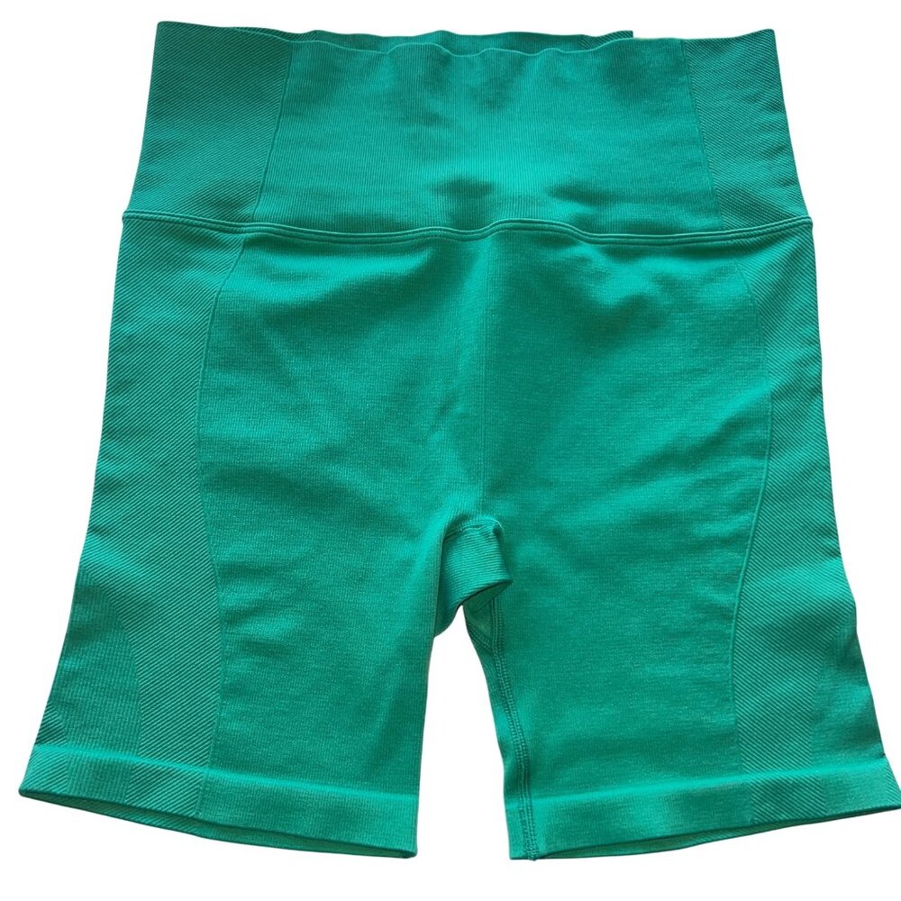 All In Motion Womens High-Rise 6" Shorts Teal XXL Nylon/Spandex With Tags